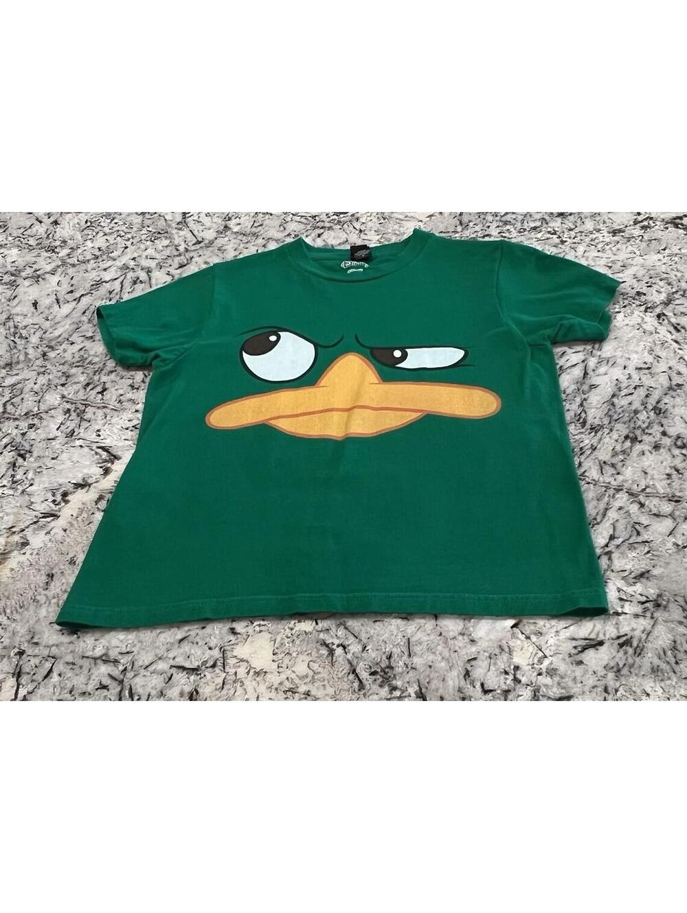 Phineas and Ferb Perry the Platypus Face Kids Size Medium T-Shirt
